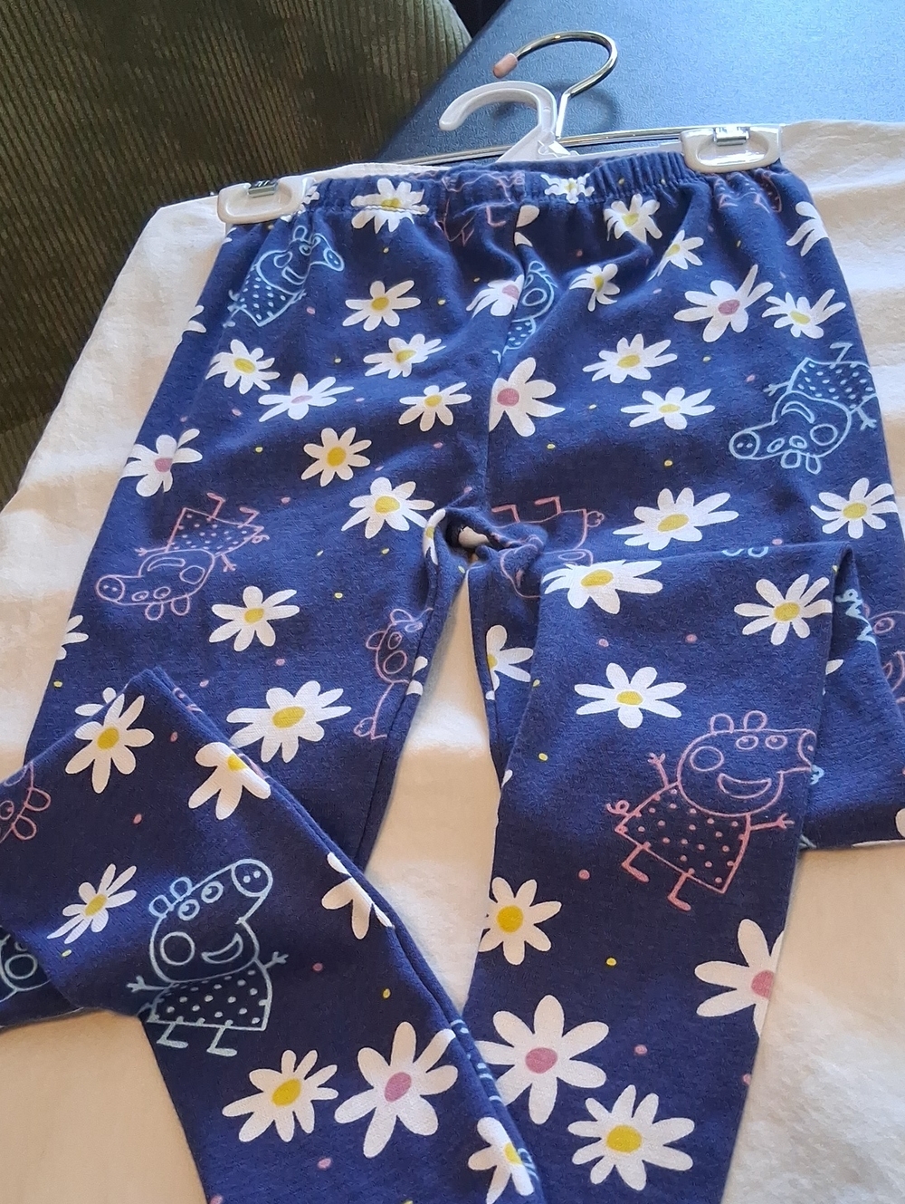 Peppa Pig Navy Blue Daisy Print Kids Pajama/lounging Pants Only